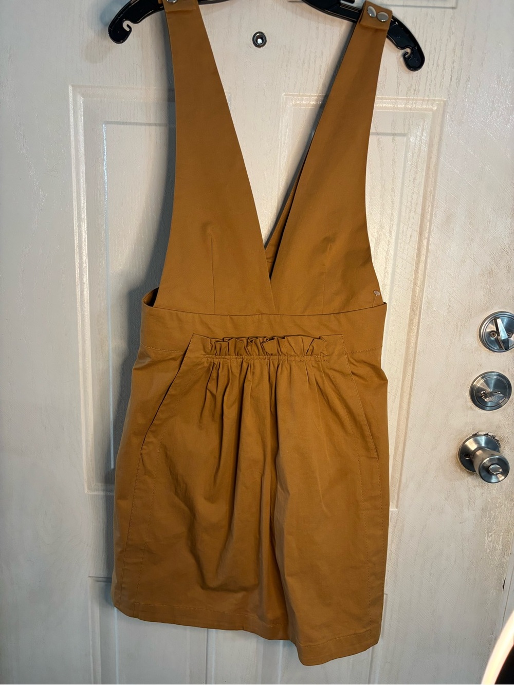 Pinko Mustard Pinafore romper mini dress